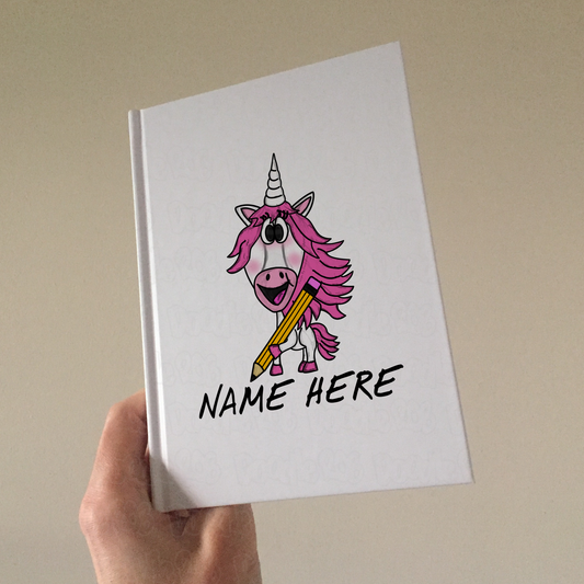 Unicorn Personalised Journal - School Teacher Notebook - Back To School Gift For Girl