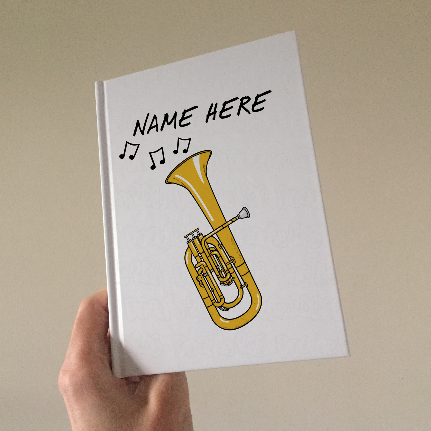 Tenor Horn Personalised Journal - Horn Player Notebook - Brass Musician Gift