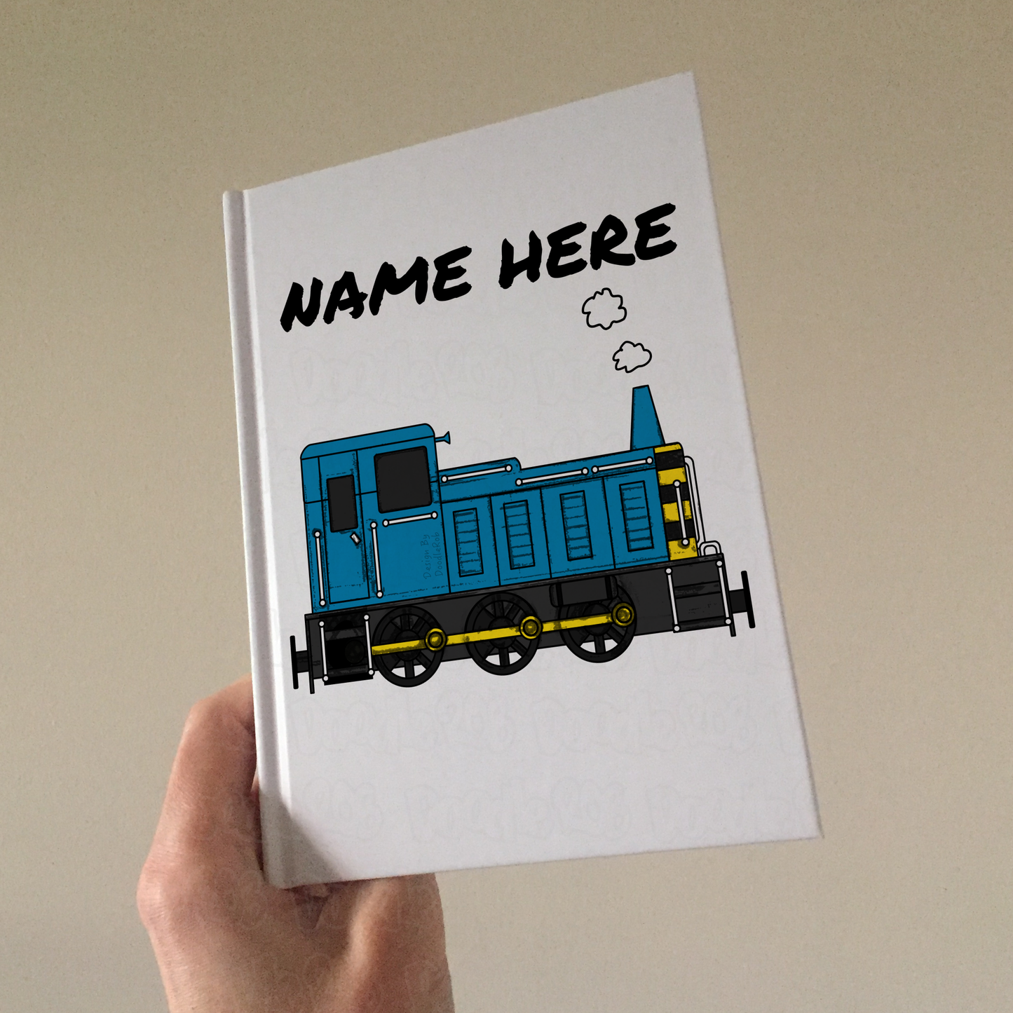 Train Personalised Journal (Blue) - Diesel Shunter - Railway Enthusiast Custom Notebook