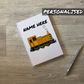 Train Custom Journal (Orange) - Diesel Shunter - Railway Enthusiast Personalised Notebook