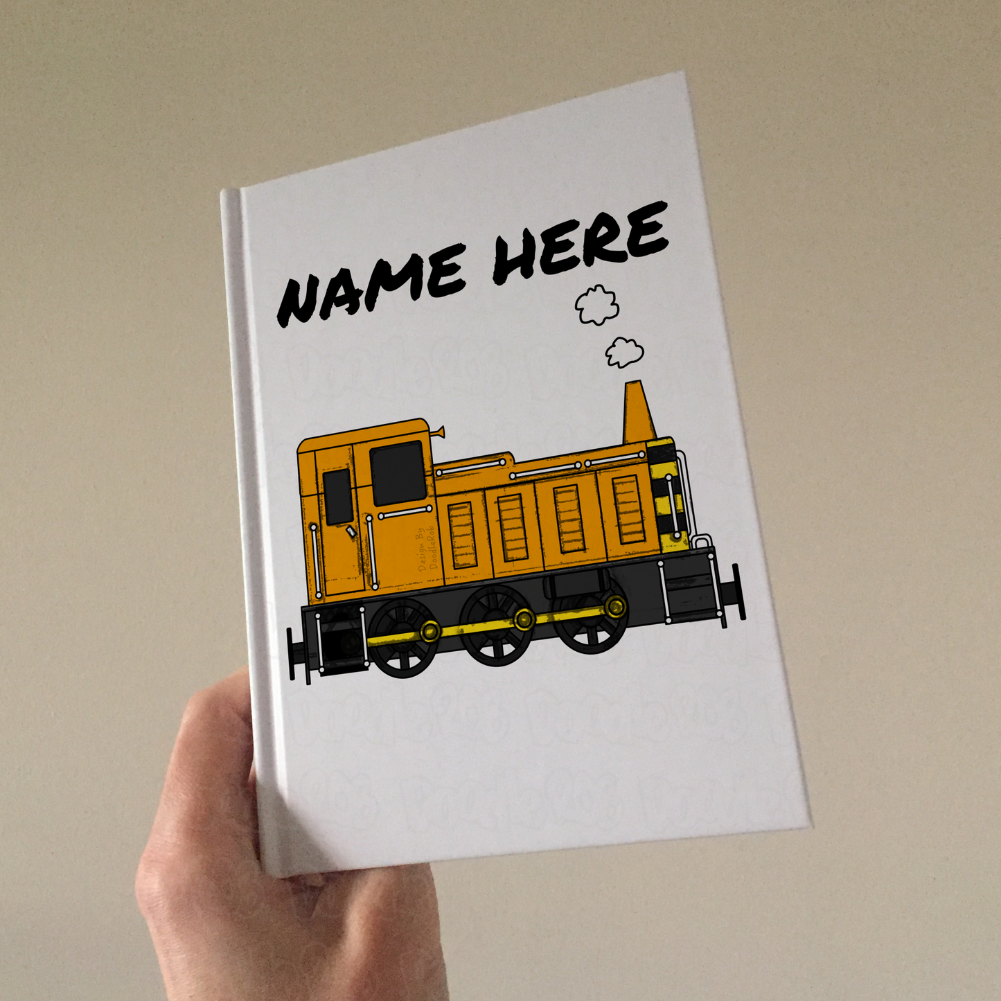 Train Custom Journal (Orange) - Diesel Shunter - Railway Enthusiast Personalised Notebook