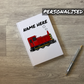 Diesel Train Custom Journal (Red) - Diesel Shunter - Rail Enthusiast Personalised Gift