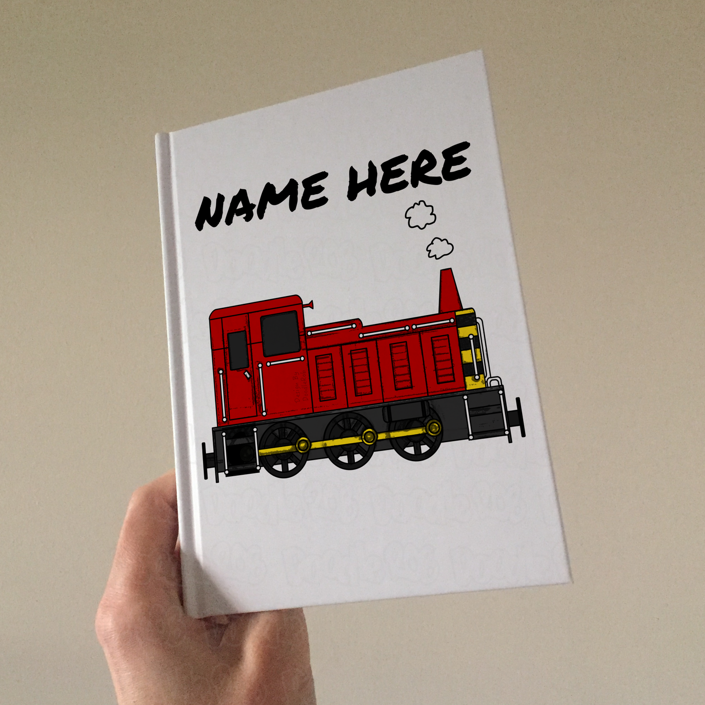 Diesel Train Custom Journal (Red) - Diesel Shunter - Rail Enthusiast Personalised Gift