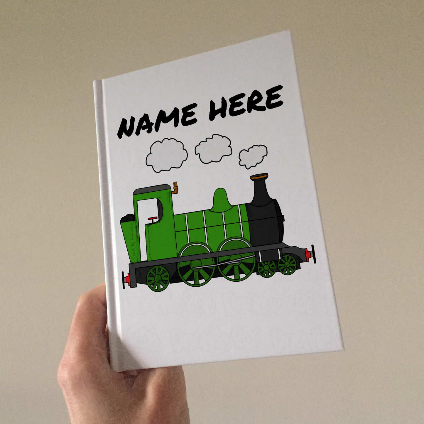 Steam Train Personalised Journal (Green) - Custom Train Notebook - Railway Enthusiast Gift