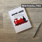 Steam Train Personalised Journal (Red) - Custom Train Notebook - Railway Enthusiast Gift