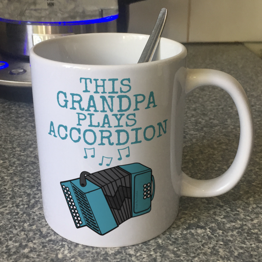 Accordion Father's Day Mug - This Grandpa Plays Accordion - Accordionist Musician Gift