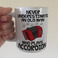 Funny Accordion Mug - Never Underestimate An Old Man Who Plays Accordion - Accordionist Folk Musician Gift For Him