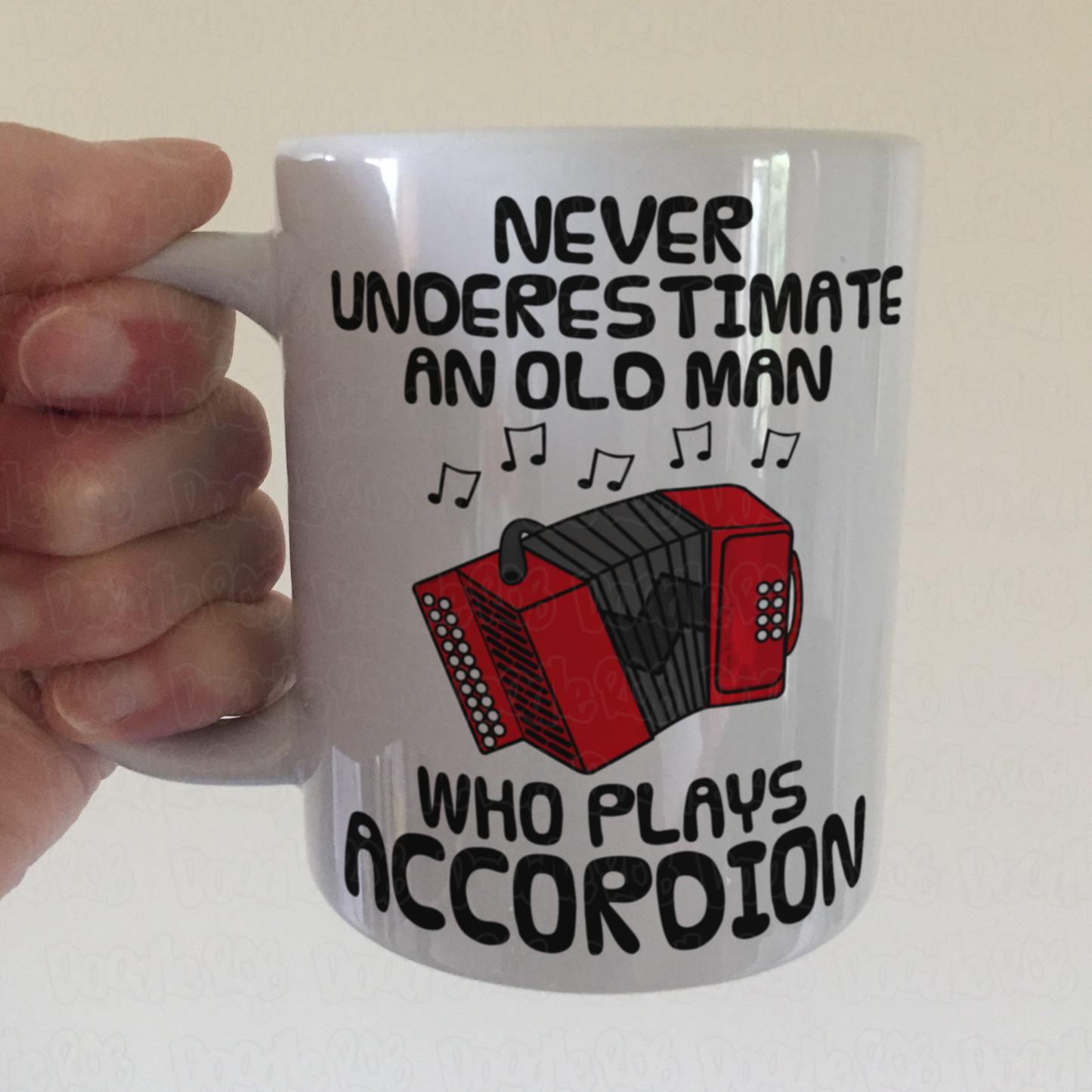 Funny Accordion Mug - Never Underestimate An Old Man Who Plays Accordion - Accordionist Folk Musician Gift For Him