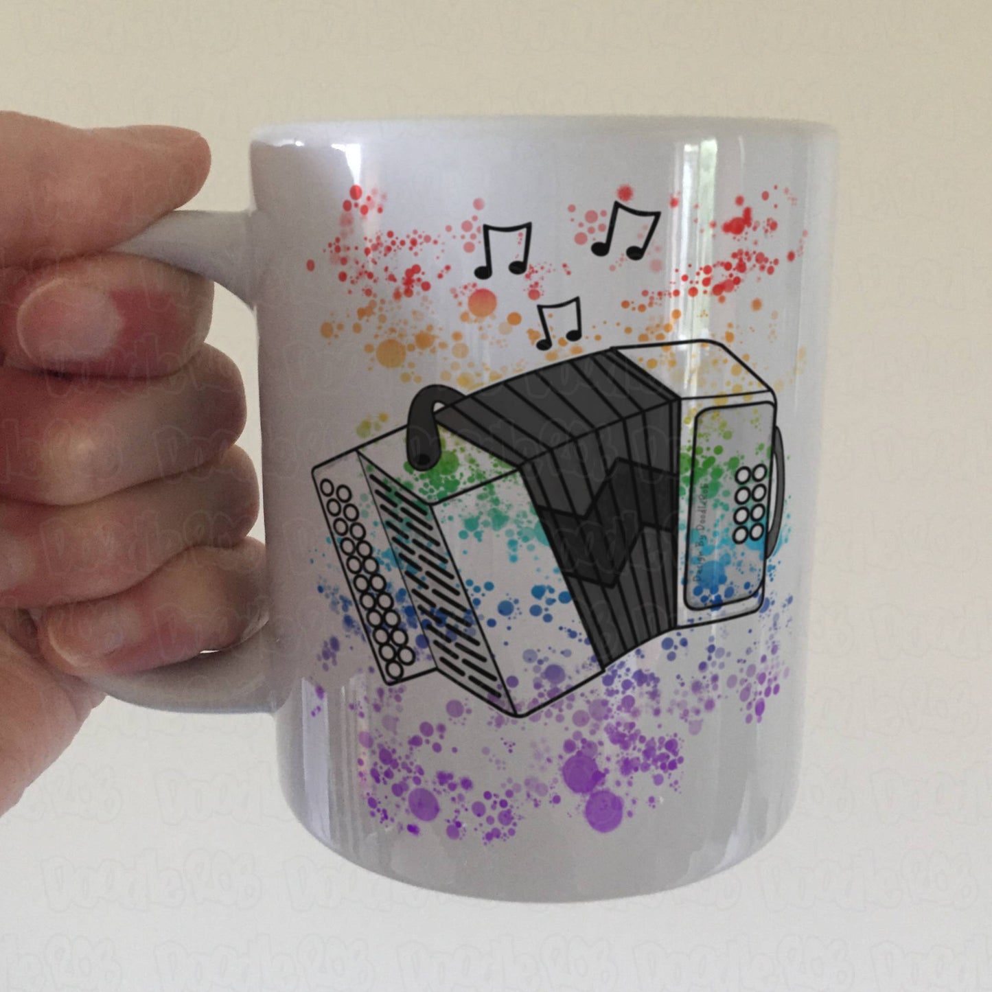 Accordion Rainbow Mug - Gift For Accordionist - Accordion Teacher Mug - Folk Musician Gift