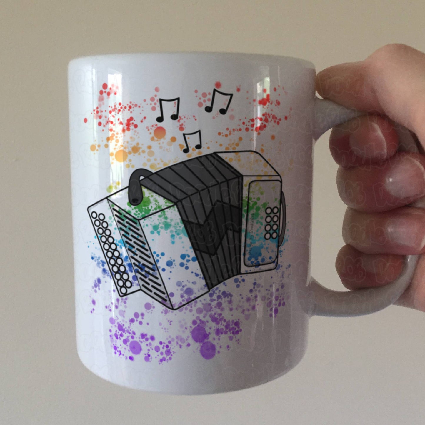 Accordion Rainbow Mug - Gift For Accordionist - Accordion Teacher Mug - Folk Musician Gift