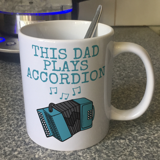 Accordion Father's Day Mug - This Dad Plays Accordion - Accordionist Musician Gift