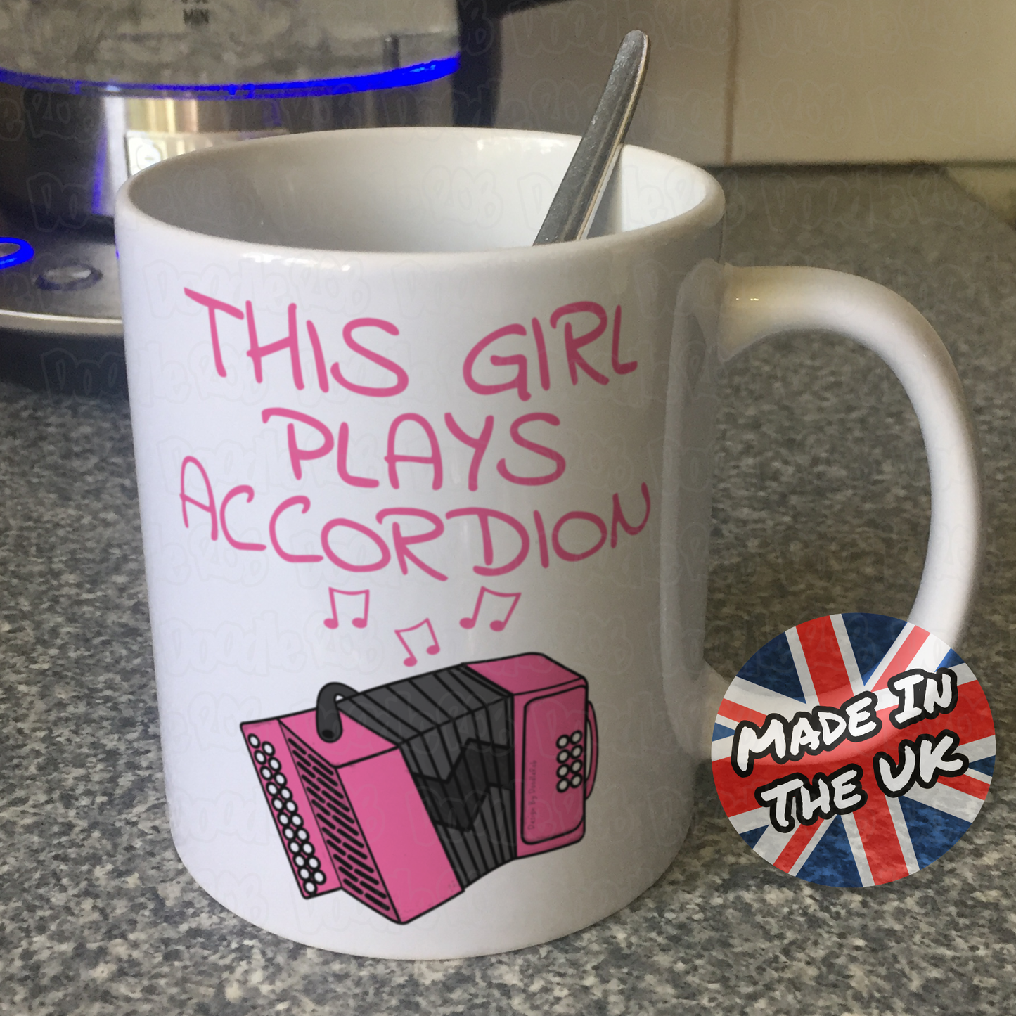 Girl's Accordion Mug - This Girl Plays Accordion - Gift For Female Accordionist