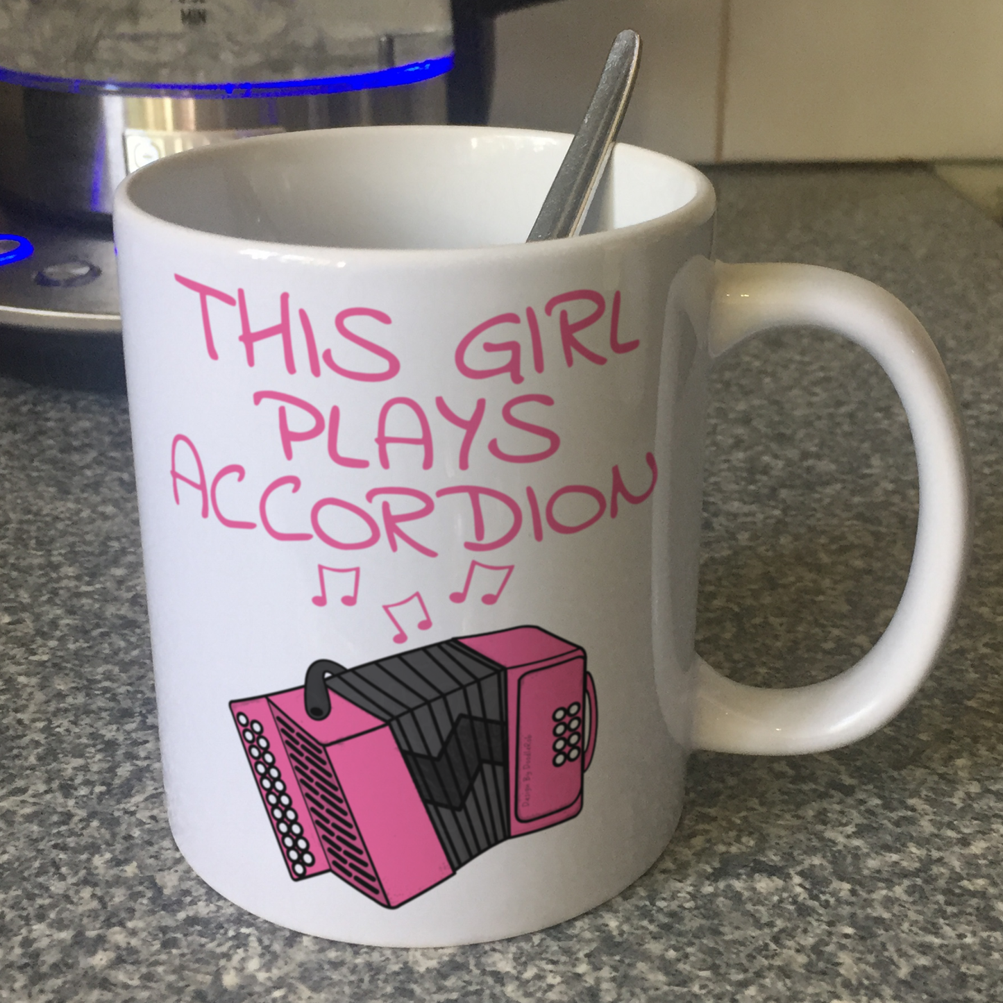 Girl's Accordion Mug - This Girl Plays Accordion - Gift For Female Accordionist