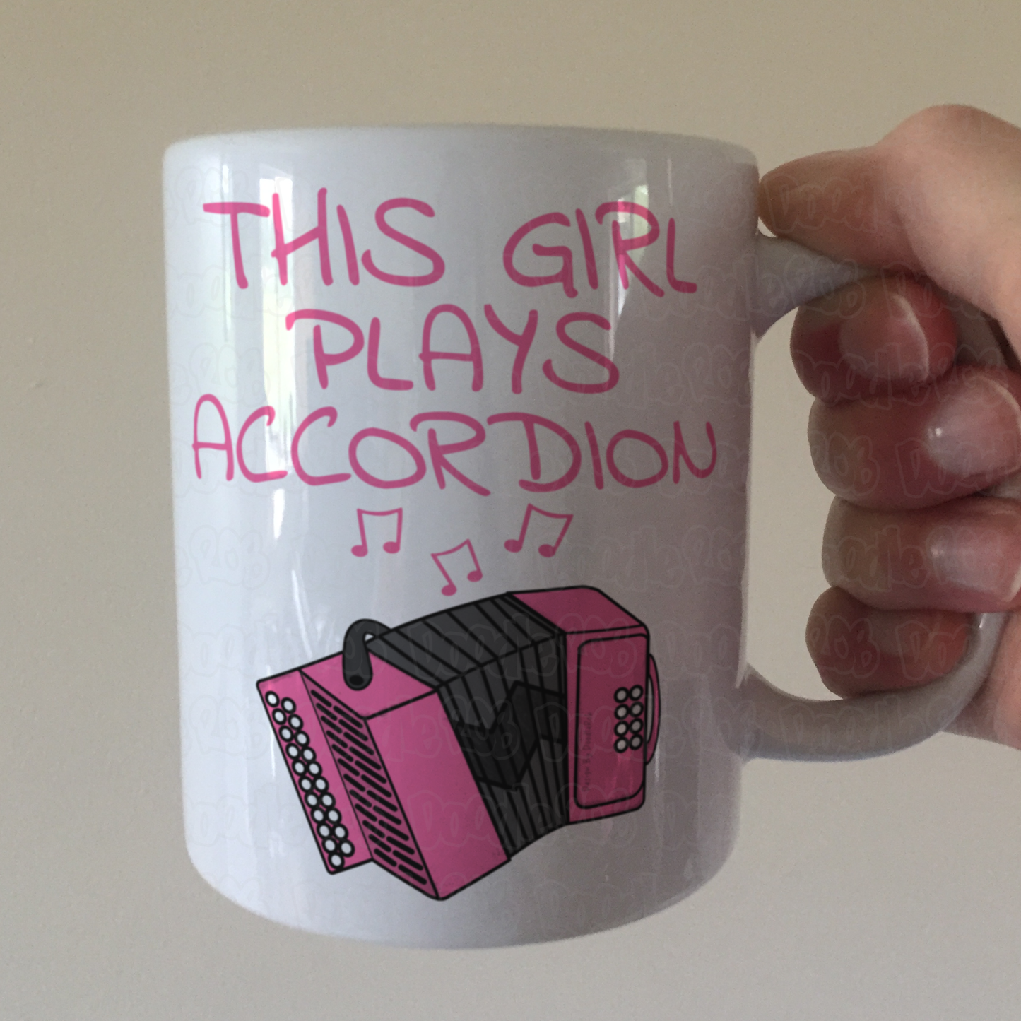 Girl's Accordion Mug - This Girl Plays Accordion - Gift For Female Accordionist