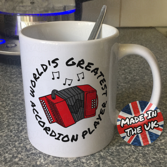 Accordion Mug - World's Greatest Accordion Player - Gift For Accordionist