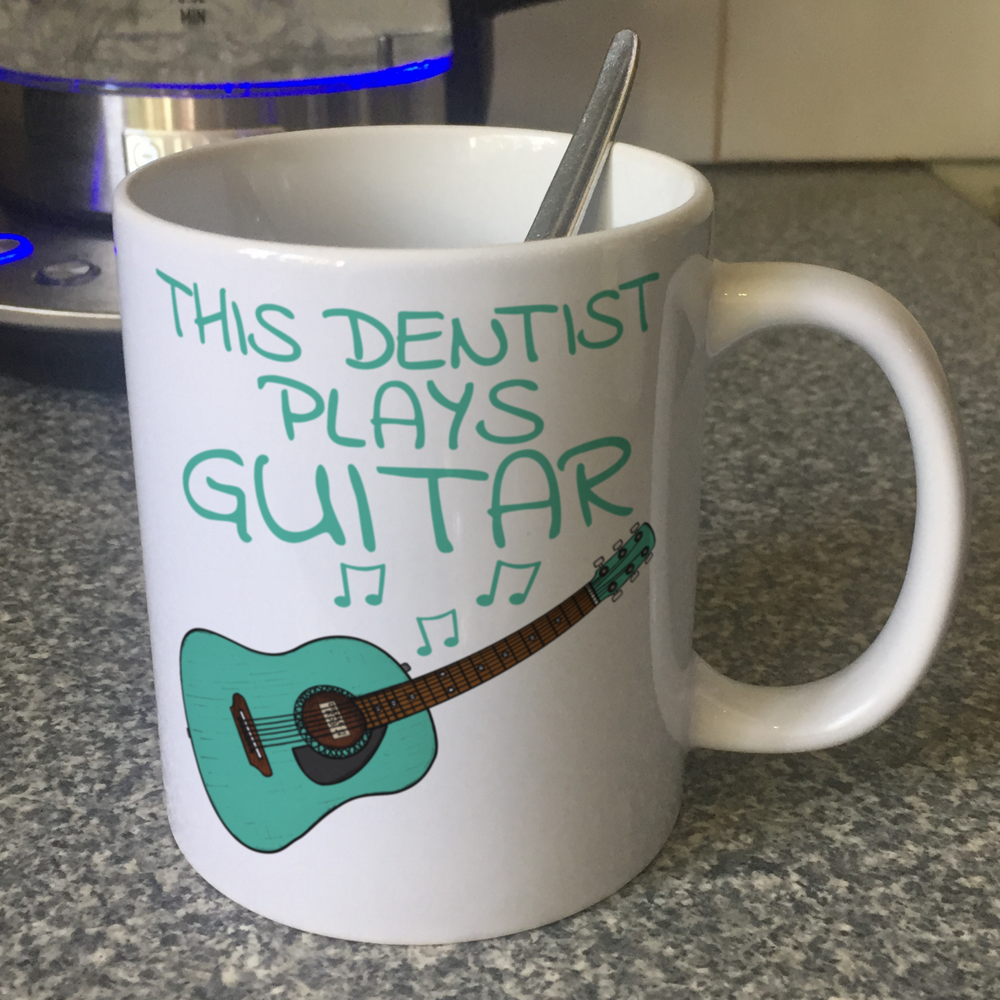 Dentist Acoustic Guitar Mug - This Dentist Plays Guitar - Guitarist Gift For Dentist