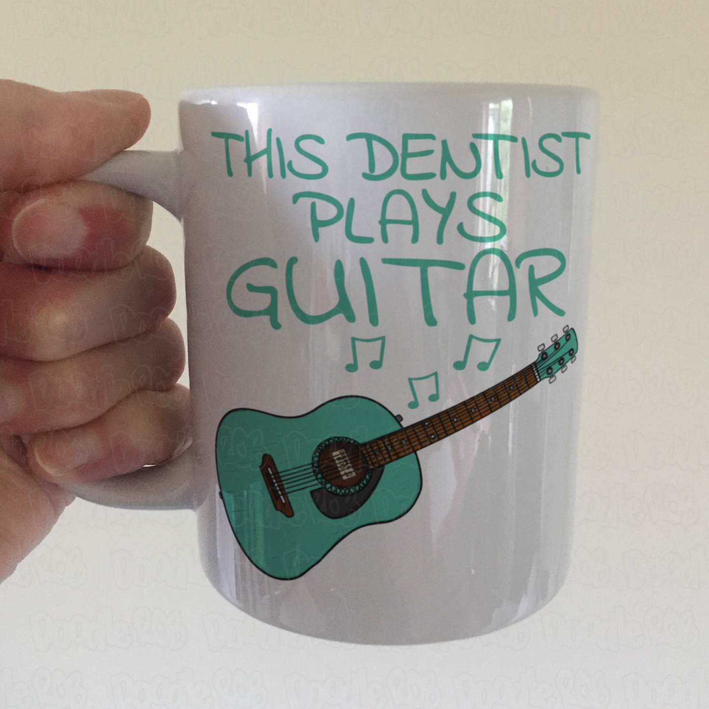 Dentist Acoustic Guitar Mug - This Dentist Plays Guitar - Guitarist Gift For Dentist