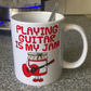 Funny Acoustic Guitar Mug - Playing Guitar Is My Jam - Gift For Guitarist - Music Teacher Gift