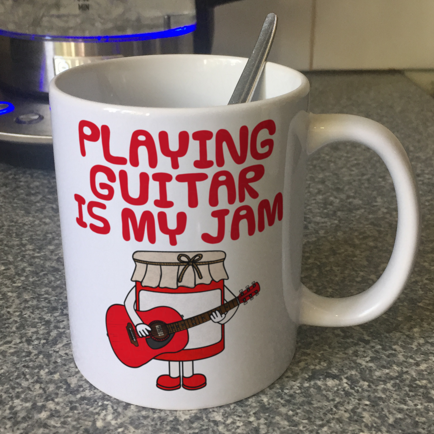 Funny Acoustic Guitar Mug - Playing Guitar Is My Jam - Gift For Guitarist - Music Teacher Gift