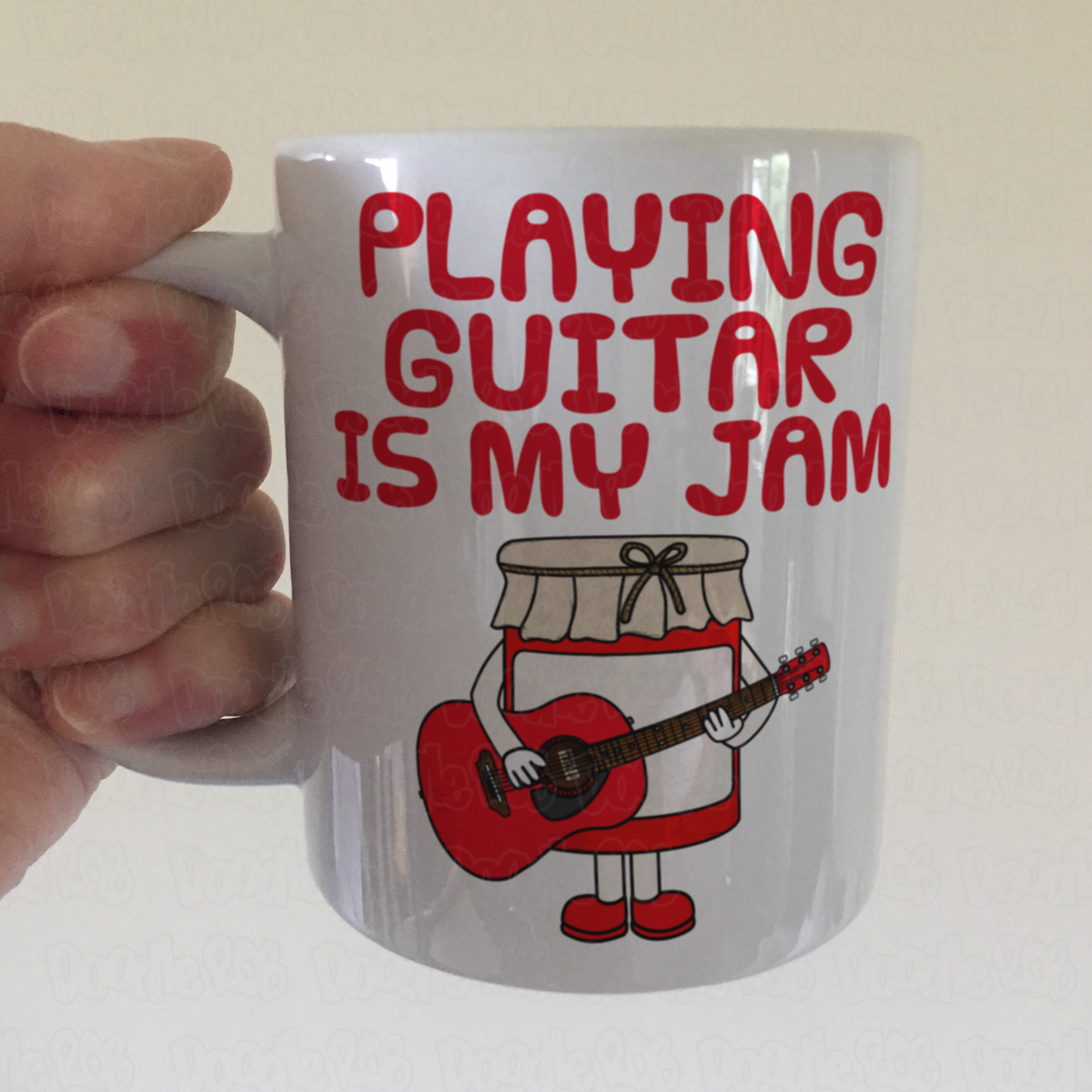 Funny Acoustic Guitar Mug - Playing Guitar Is My Jam - Gift For Guitarist - Music Teacher Gift