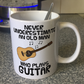 Funny Acoustic Guitar Mug - Never Underestimate An Old Man Who Plays Guitar - Guitarist Musician Gift For Him