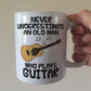 Funny Acoustic Guitar Mug - Never Underestimate An Old Man Who Plays Guitar - Guitarist Musician Gift For Him