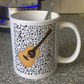 Acoustic Guitar Musical Notes Mug - Guitarist Gift - Guitar Teacher Mug - Gift For Songwriter