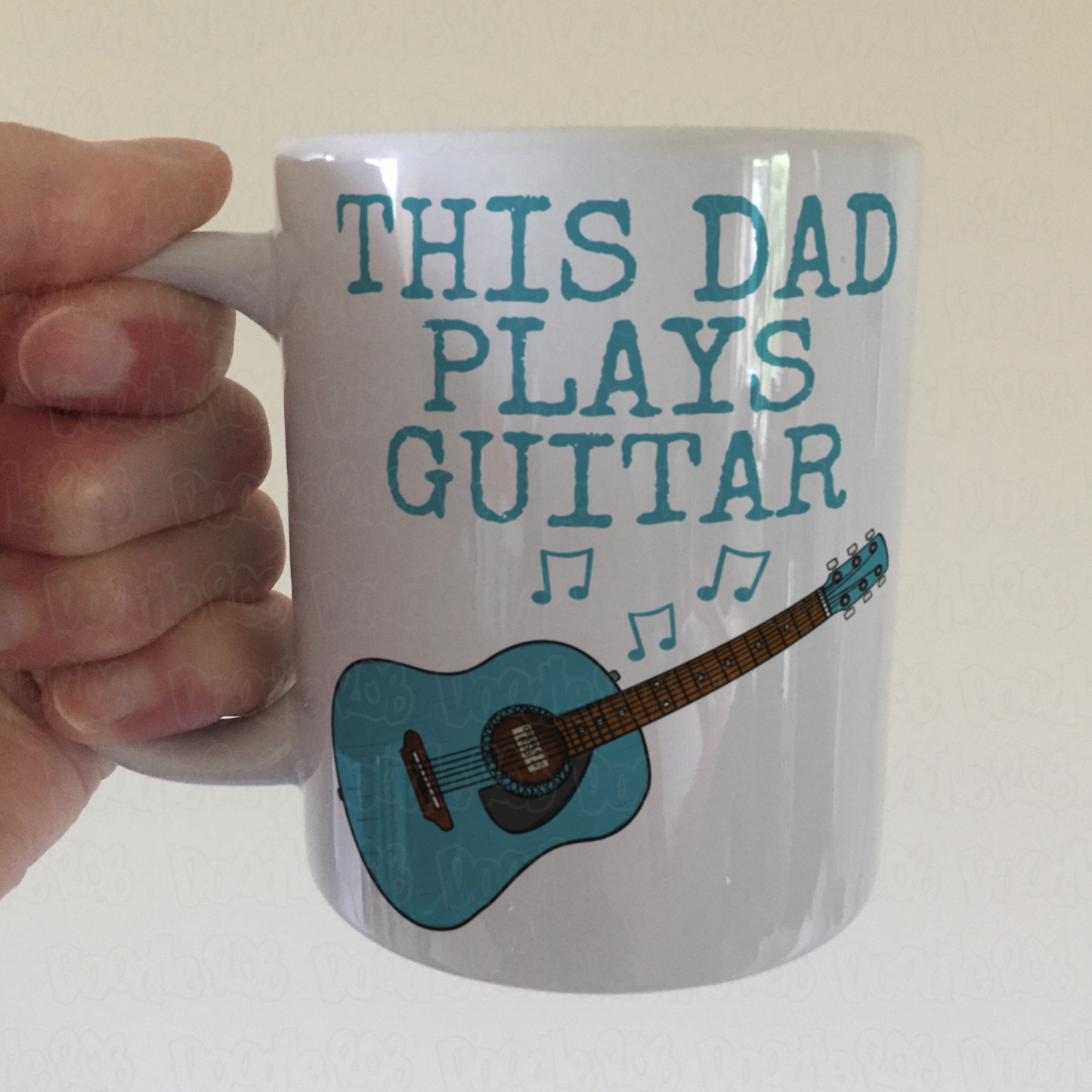 Acoustic Guitar Father's Day Mug - This Dad Plays Guitar - Guitarist Musician Gift