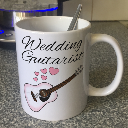 Acoustic Guitar Wedding Mug - Wedding Guitarist - Musician Gift
