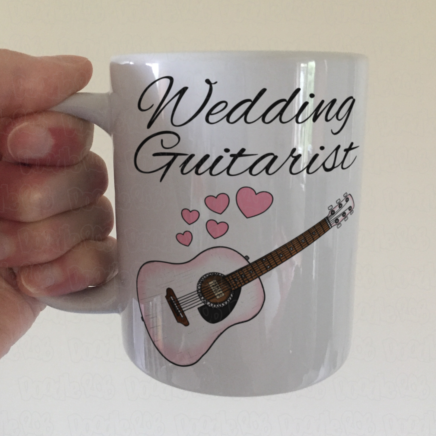 Acoustic Guitar Wedding Mug - Wedding Guitarist - Musician Gift