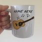 Acoustic Guitarist Personalised Mug - Custom Guitar Mug - Guitar Teacher Gift
