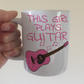 Girl's Guitar Mug - This Girl Plays Guitar - Female Guitarist Gift - Pink Guitar Gift For Girl