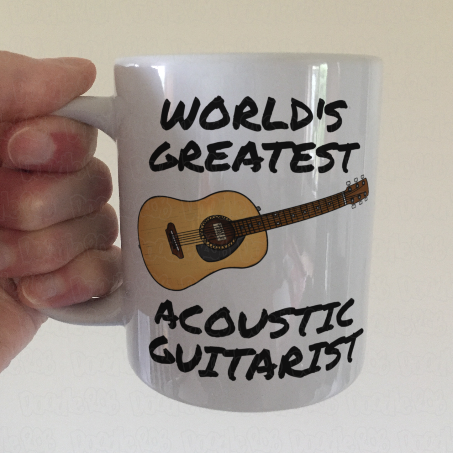 Acoustic Guitar Mug - World's Greatest Acoustic Guitarist - Guitar Teacher Gift