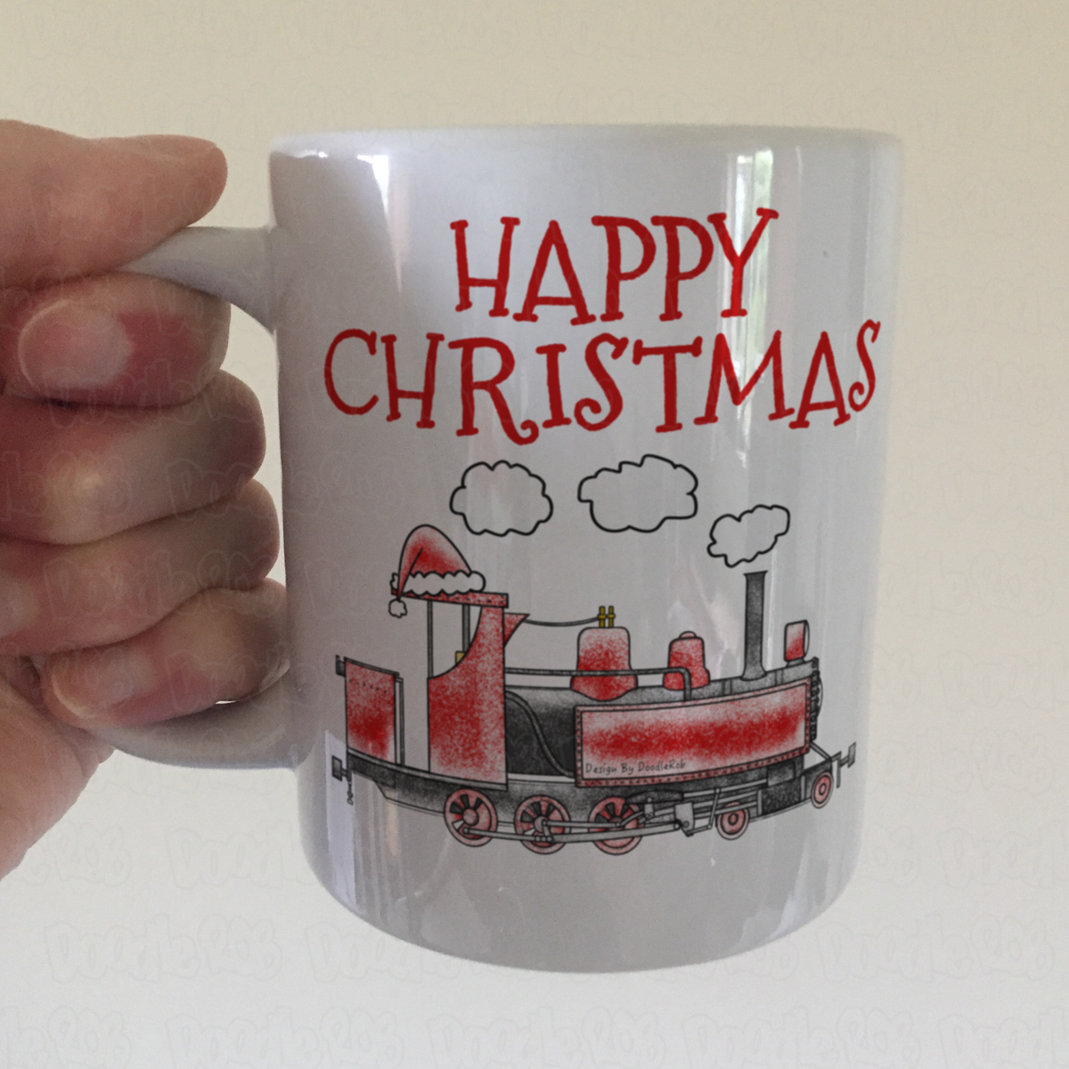 Steam Train Christmas Mug - American Steam Locomotive Gift - Xmas Gift For Boy
