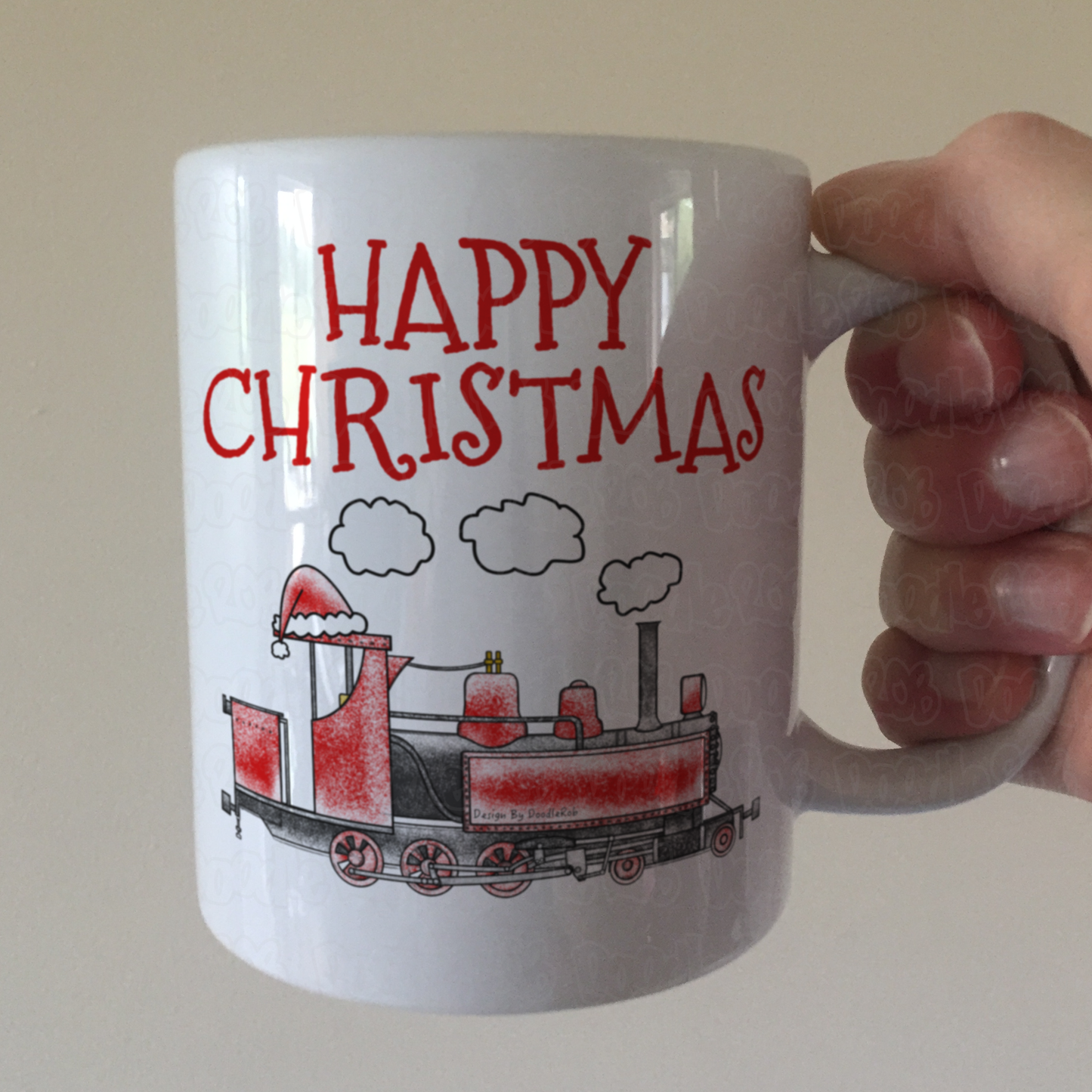 Steam Train Christmas Mug - American Steam Locomotive Gift - Xmas Gift For Boy