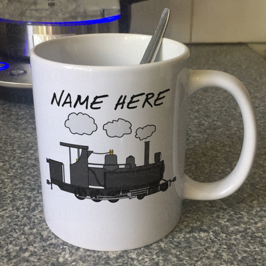 American Steam Train Personalised Mug - Custom Gift For Rail Enthusiast
