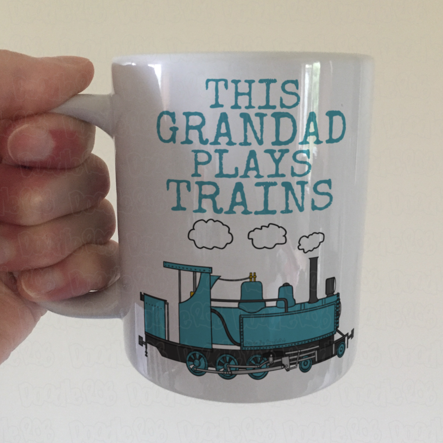 Steam Train Grandad Mug - This Grandad Plays Trains - Railway Enthusiast Gift For Father's Day