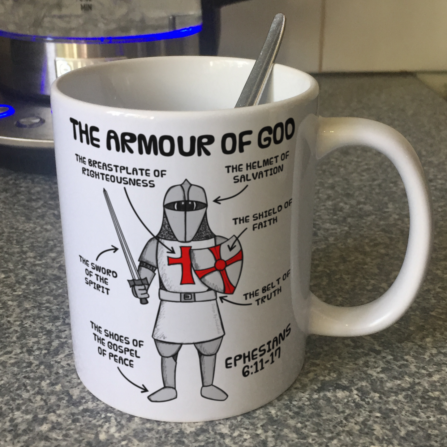 The Armour Of God Mug - Funny Christian Mug - Ephesians 6 - Church Pastor Gift
