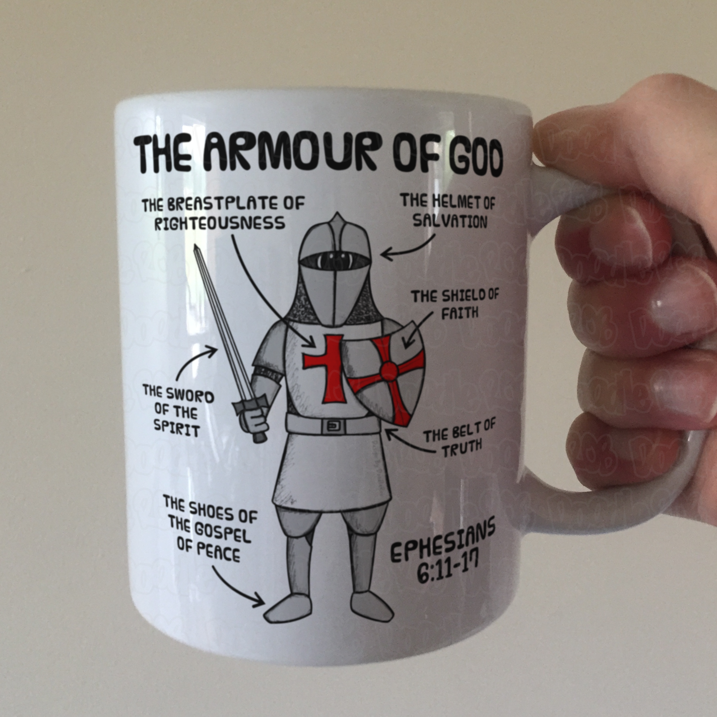 The Armour Of God Mug - Funny Christian Mug - Ephesians 6 - Church Pastor Gift