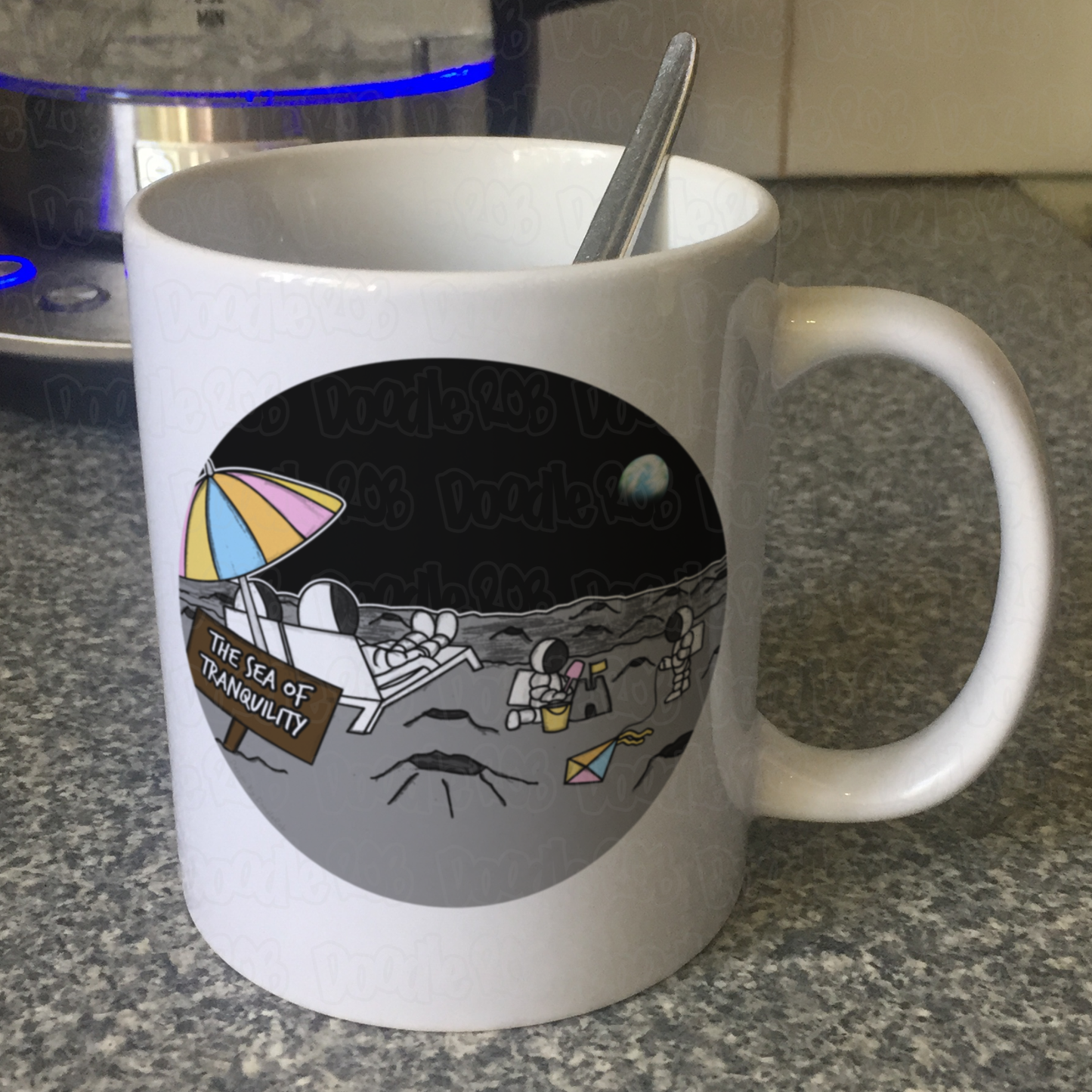 Funny Astronaut Mug - Holiday On The Moon - Sea Of Tranquility Mug - Funny Space Mug