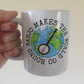 Banjo Makes The World Go Round Mug - Gift For Banjoist - Folk Musician Mug