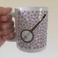Banjo Floral Mug (Pink Flowers) - Female Banjoist - Folk Musician Gift For Girl