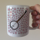 Banjo Floral Mug (Pink Flowers) - Female Banjoist - Folk Musician Gift For Girl