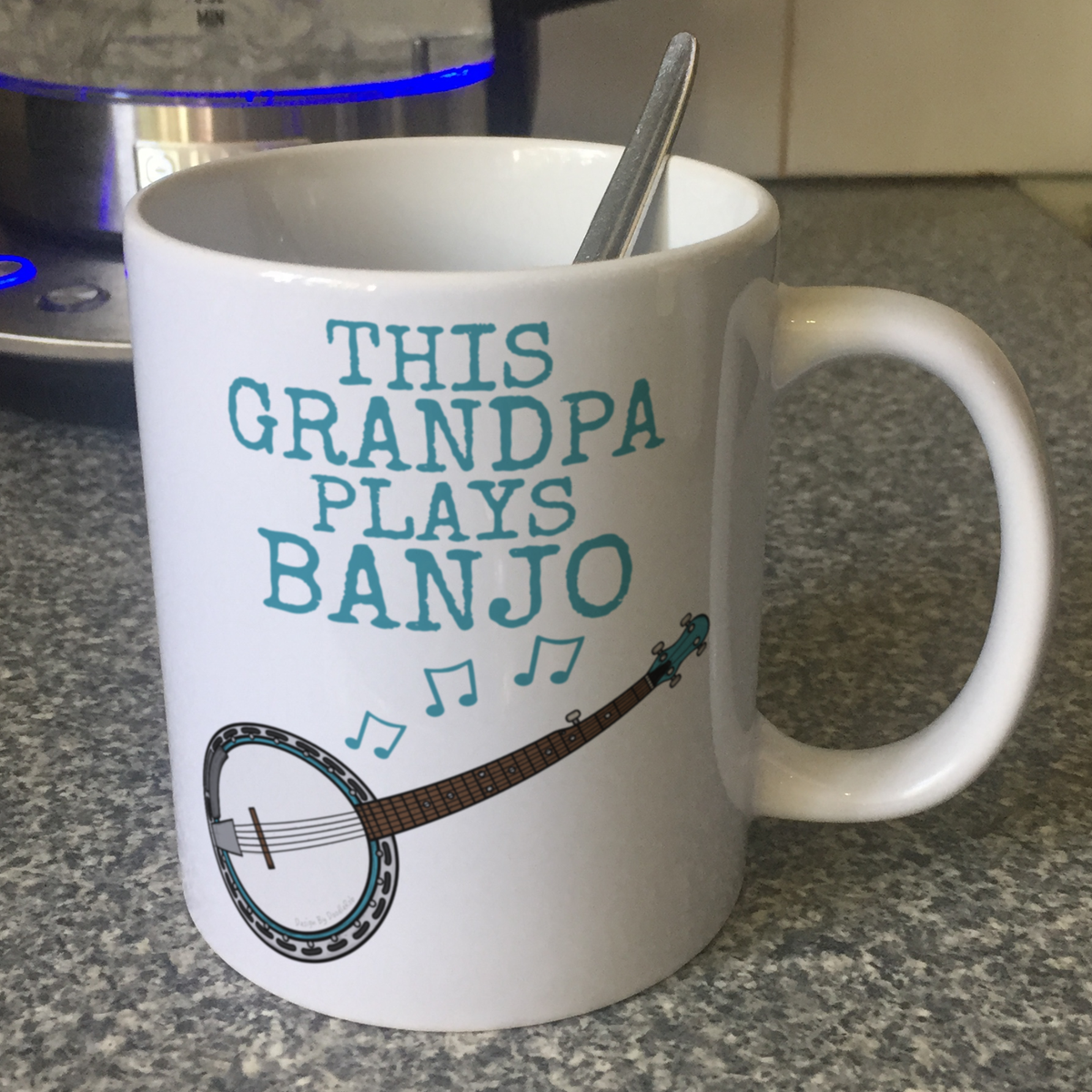 Banjo Father's Day Mug - This Grandpa Plays Banjo - Banjoist Folk Musician Gift