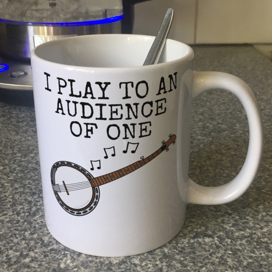 Church Banjo Mug - I Play To An Audience Of One - Christian Banjoist - Folk Musician Gift