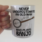 Funny Banjo Mug - Never Underestimate An Old Man Who Plays Banjo - Banjoist Folk Musician Gift For Him