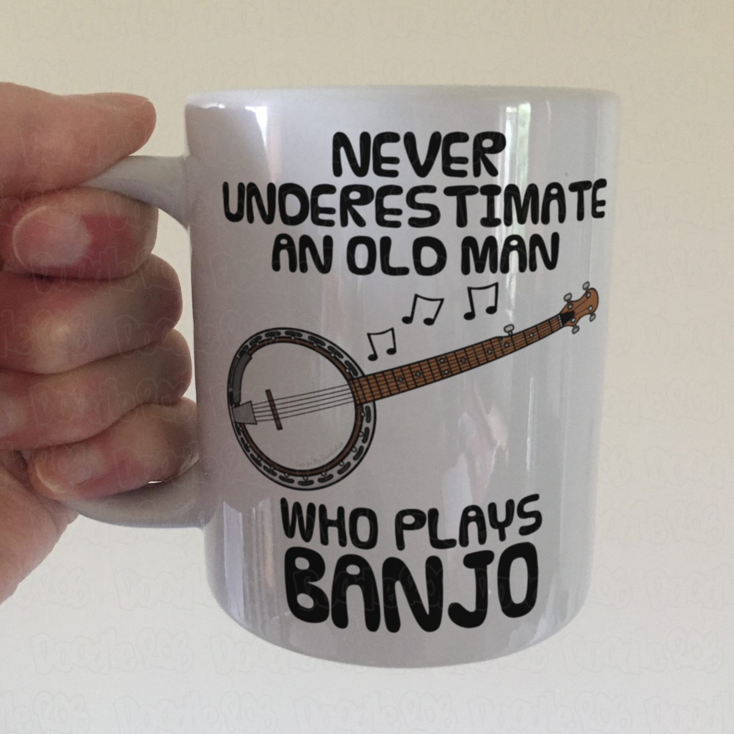 Funny Banjo Mug - Never Underestimate An Old Man Who Plays Banjo - Banjoist Folk Musician Gift For Him