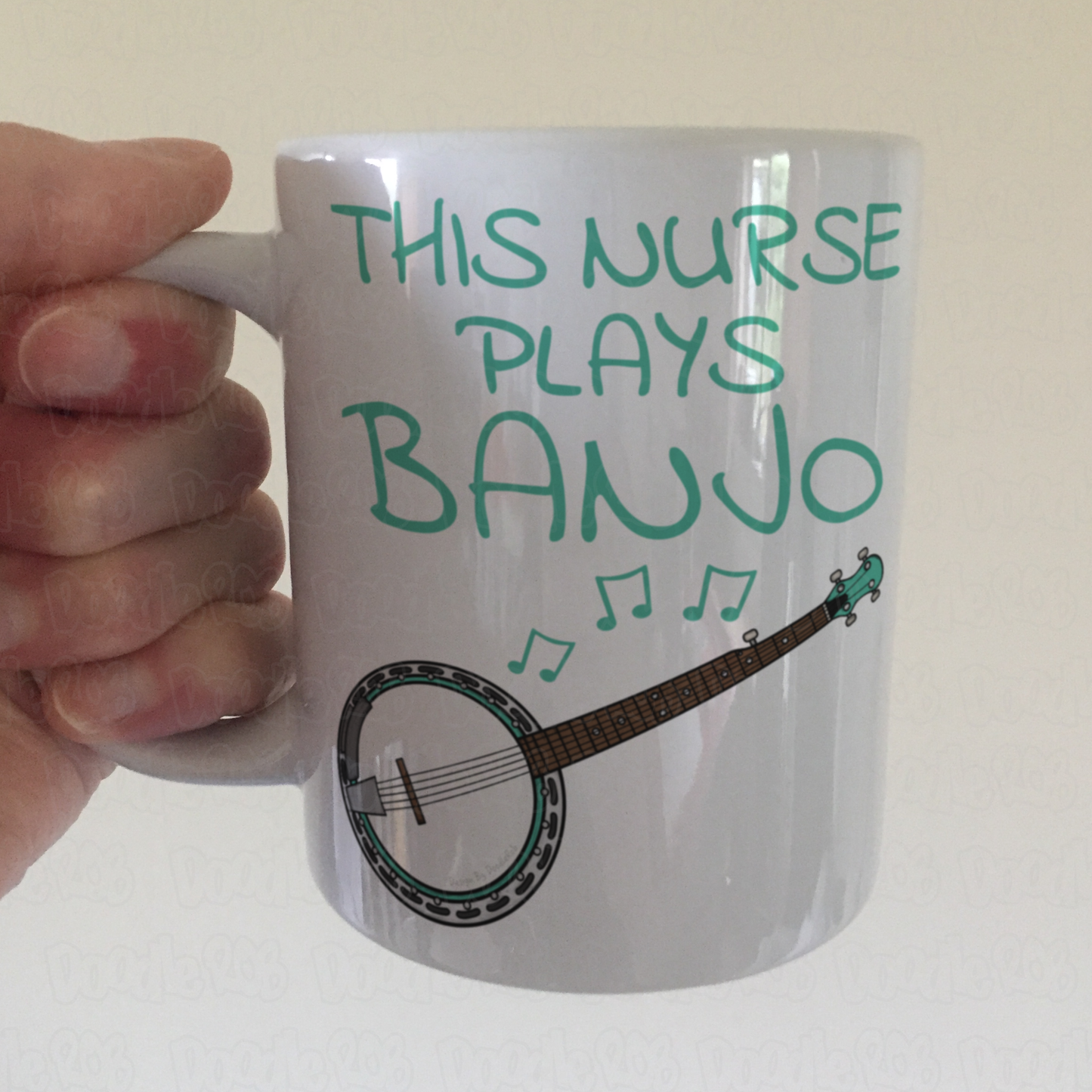 Nurse Banjo Mug - This Nurse Plays Banjo - Banjoist Gift For Nurse