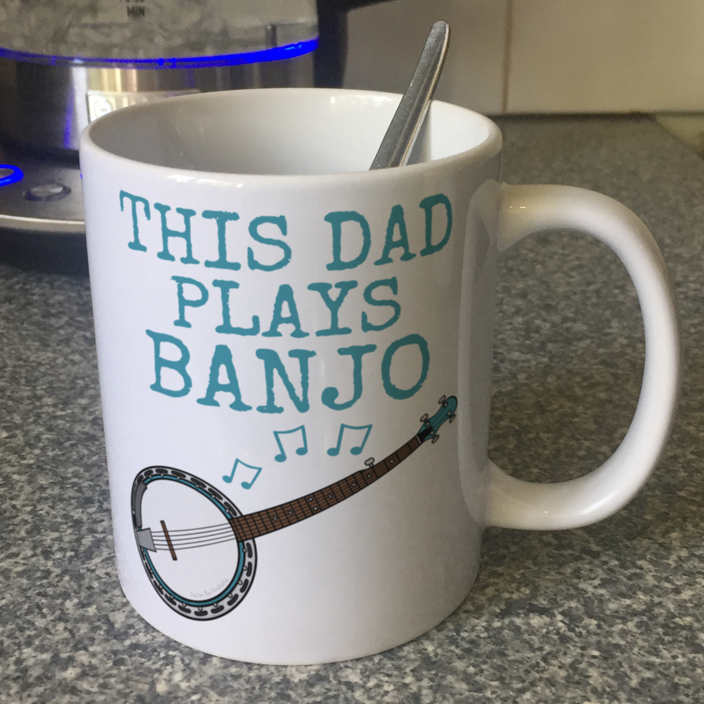 Banjo Father's Day Mug - This Dad Plays Banjo - Banjoist Folk Musician Gift