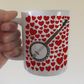 Banjo With Hearts Mug - Banjoist Gift - Folk Musician Valentines Anniversary Gift